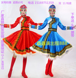 2016新款蒙古演出服少数民族蒙古族民族舞蹈表演女服装