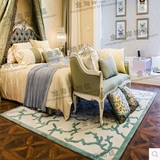 时尚地中海风情地毯客厅卧室茶几手工腈纶地毯样板间定制满铺地毯