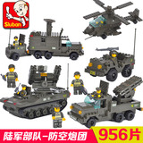 乐高坦克积木玩具军事警察 儿童拼装玩具特种部队男孩7-9-10-12岁