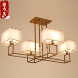 仿古新中式吊灯 中国风现代简约客厅灯布艺中式灯铁艺餐厅灯具