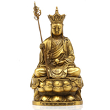 正品开光地藏王菩萨纯铜佛像摆件 地藏王像 南无地藏菩萨摆设