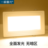 一极喜光LED筒灯长方形平板灯 12W超亮防雾斗胆灯格栅灯平板灯具