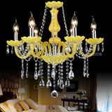 灯具灯饰 吊灯餐厅欧式水晶客厅卧室大厅新款蜡烛漫咖啡厅彩色黄