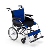 三贵Miki手动轮椅车 MCSC-43L 轻便折叠后手刹老人残疾人免充气DF