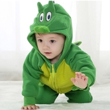 婴儿衣服春秋款1-2-3岁宝宝动物恐龙老虎儿童卫衣套装小孩外出服