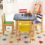 宝宝书桌儿童桌椅套装 幼儿园写字学习桌椅彩色可折叠椅