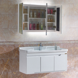 简约现代橡木浴室柜组合挂墙式卫生间家具洗脸洗手池面盆吊柜镜柜