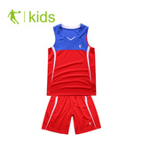 乔丹夏季新品 童装男款运动服篮球套装青少年篮球服 QNT1553201