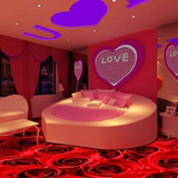 3D玫瑰花工程印染印花地毯个性卧室满铺时尚主题宾馆酒店KTV定制