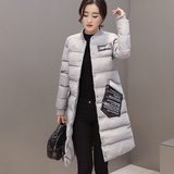 2016新款女装韩版时尚中长款女装棉衣修身加厚棉服女