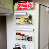 创意冰箱侧壁挂架置物架 厨房调味料架收纳架纸巾架保鲜膜架欧式