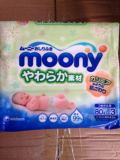 日本原装进口 日本Unicharm Moony尤妮佳婴儿清爽湿巾 80枚*3