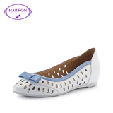 哈森/harson2016新品通勤女款内增高镂空尖头单鞋HS66512
