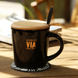 包邮星巴克 限量via咖啡杯马克杯陶瓷创意水杯 骨瓷杯子 情侣对杯