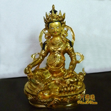 藏传佛像 国产仿尼泊尔全鎏金密宗铜像 黄财神赞巴拉1尺/320cm