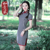 如意风新款旗袍春夏季棉麻文艺中国风改良短款复古连衣裙
