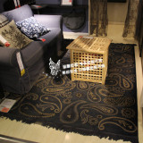 10.3温馨宜家 IKEA 维尔松 短绒地毯 客厅卧室地毯 装饰地毯 蓝色