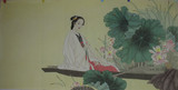 精品四尺工笔仕女图手绘人物画 山水国画 风水画花鸟画装饰字画