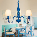 新品蓝色地中海客厅吊灯书房餐厅灯简约现代灯具温馨儿童房卧室灯