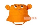 全棉外贸原单儿童小螃蟹渔夫帽男童盆帽可爱婴儿宝宝男孩帽