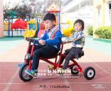 厂家直销儿童双人脚踏三轮车幼儿园专用童车双胞胎游戏玩具三轮车