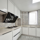 上海整体橱柜定做整体厨房防水晶钢板生态板厨柜石英石台面定制