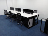 武汉简约现代办公家具组合屏风办公桌4人位电脑桌职员桌办公桌椅