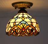 欧式蒂凡尼阳台灯创意门厅走廊灯过道玄关灯简约圆形吸顶灯具特价