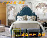 布艺床 1.8米双人北欧布艺软体床 美式婚床 现代简约小户型布艺床