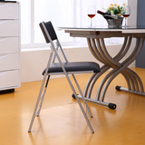 折叠皮艺餐椅餐桌椅组合金属框架折叠会议椅书桌椅书桌椅培训椅子