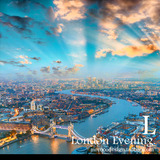 伦敦黄昏现代城市建筑风景摄影简约客厅沙发背景墙装饰挂画墙画