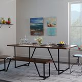 欧式铁艺实木餐桌　长方形餐桌椅组合　多功能会议桌工作台大班台
