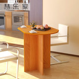 慧乐家现代简约可折叠餐桌家用木质小饭桌小户型圆形可伸缩餐桌