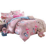 可爱卡通兔子全棉四件套纯棉星星被套床单学生儿童床品