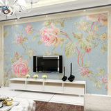 客厅电视沙发墙纸中式3d立体浮雕牡丹背景墙壁纸花开富贵大型壁画