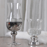 法式透明玻璃杯现代家居饰品客厅餐桌茶几摆件装饰花瓶插花瓶花器
