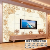 中式环绕花纹墙纸壁画电视背景墙壁画酒店宾馆客厅卧室床头壁纸