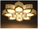 花灯具圆形LED吸顶灯饰异形铁艺浪漫个性大气厅客厅卧室书房间荷