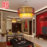 新中式羊皮吊灯 客厅现代简约酒店茶楼书房卧室灯笼布艺仿古灯具