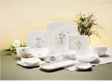 餐具套装碗盘陶瓷器创意韩国原装进口碟子骨瓷盘子高档米饭碗家用