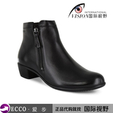 正品代购ECCO 264023爱步15秋冬新品女鞋短靴侧拉链短筒休闲女靴