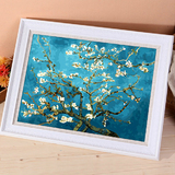 数字油画包邮特价 客厅卧室手绘爱情花卉装饰壁画 梵高杏花向日葵