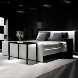 卧室布艺床双人床简约现代1.5 1.8米床可定做真皮床北欧风格10152