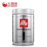 台湾大润发 意大利illy进口深度烘焙咖啡粉浓缩黑咖啡铁罐装250g