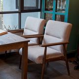 住宅家具沙发小户型实木沙发布艺木质沙发椅单人双人客厅简约现代