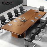 办公家具会议桌长桌简约现代大型双层板加厚办公条形桌椅组合