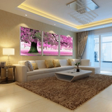 上海促销装饰画客厅挂画三联无框画沙发背景墙壁画卧室幸福树