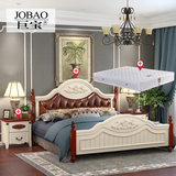 巨宝家具 地中海床欧式双人床实木床1.5米1.8米卧室家具套装组合