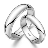 实心正品白金戒指 周大福结婚情侣对戒男女一对 可刻字铂金戒指环
