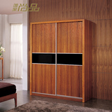 简易实木大衣柜组合家具衣橱现代简约2门3门4组装木质柜子推拉门